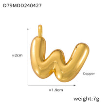 316L Stainless Steel 18K PVD Gold Bubble Letter Pendant made with 316L stainless steel and 18K PVD gold finish for wholesale jewelry buyers - image 4