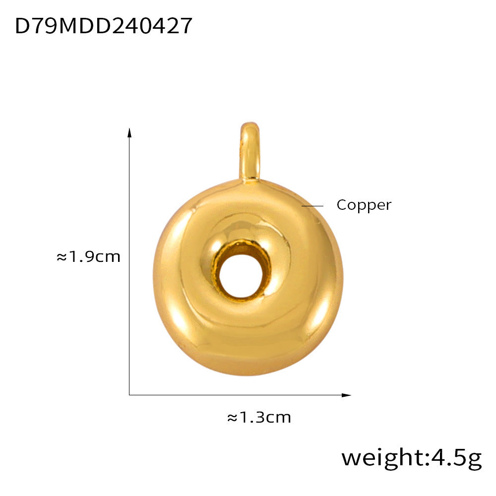 316L Stainless Steel 18K PVD Gold Bubble Letter Pendant made with 316L stainless steel and 18K PVD gold finish for wholesale jewelry buyers - image 7