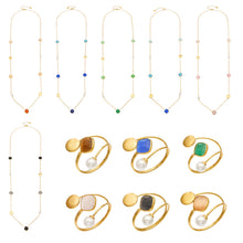 316L Stainless Steel 18K PVD Gold Cat Eye Open Ring Set made with 316L stainless steel and 18K PVD gold finish for wholesale jewelry buyers - image 9