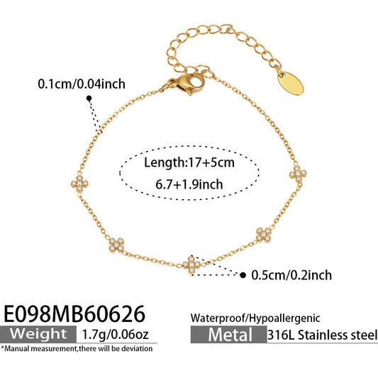 Elegant 316L stainless steel cat paw bracelet design