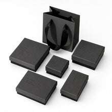 Charcoal gray jewelry boxes with matching gift bag for wholesale jewelry packaging