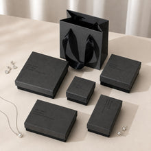 Charcoal gray jewelry gift box collection in assorted sizes for wholesale jewelry packaging