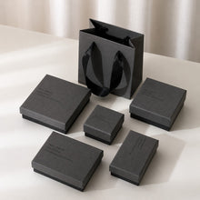 Charcoal gray jewelry packaging box set in multiple sizes for rings earrings necklaces and bracelets