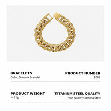 Chunky cubic zirconia Cuban link bracelet weight and product detail guide