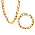 Chunky Stainless Steel Chain Link Necklace & Bracelet | Wholesale