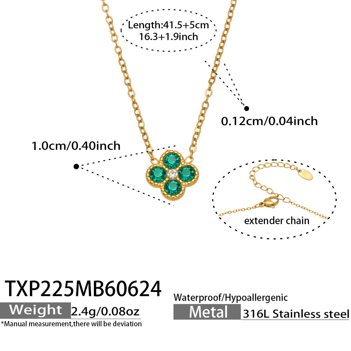 316L Stainless Steel 18K PVD Gold Clover Necklace & Earring Collection made with 316L stainless steel and 18K PVD gold finish for wholesale jewelry buyers - image 18