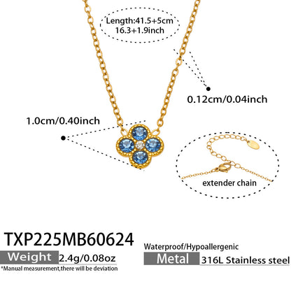 316L Stainless Steel 18K PVD Gold Clover Necklace & Earring Collection made with 316L stainless steel and 18K PVD gold finish for wholesale jewelry buyers - image 19