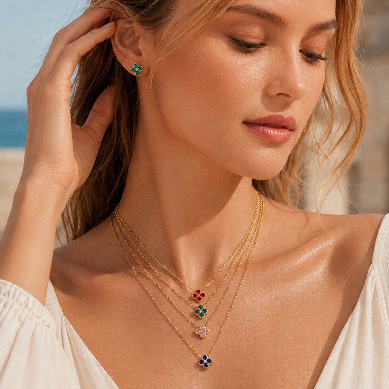Vibrant Green Zircon Necklace