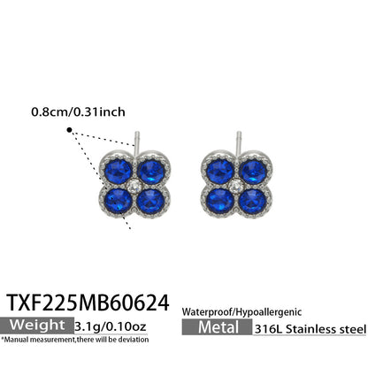 316L Stainless Steel 18K PVD Gold Clover Necklace & Earring Collection made with 316L stainless steel and 18K PVD gold finish for wholesale jewelry buyers - image 8
