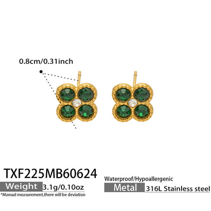 316L Stainless Steel 18K PVD Gold Clover Earrings made with 316L stainless steel and 18K PVD gold finish for wholesale jewelry buyers - image 20