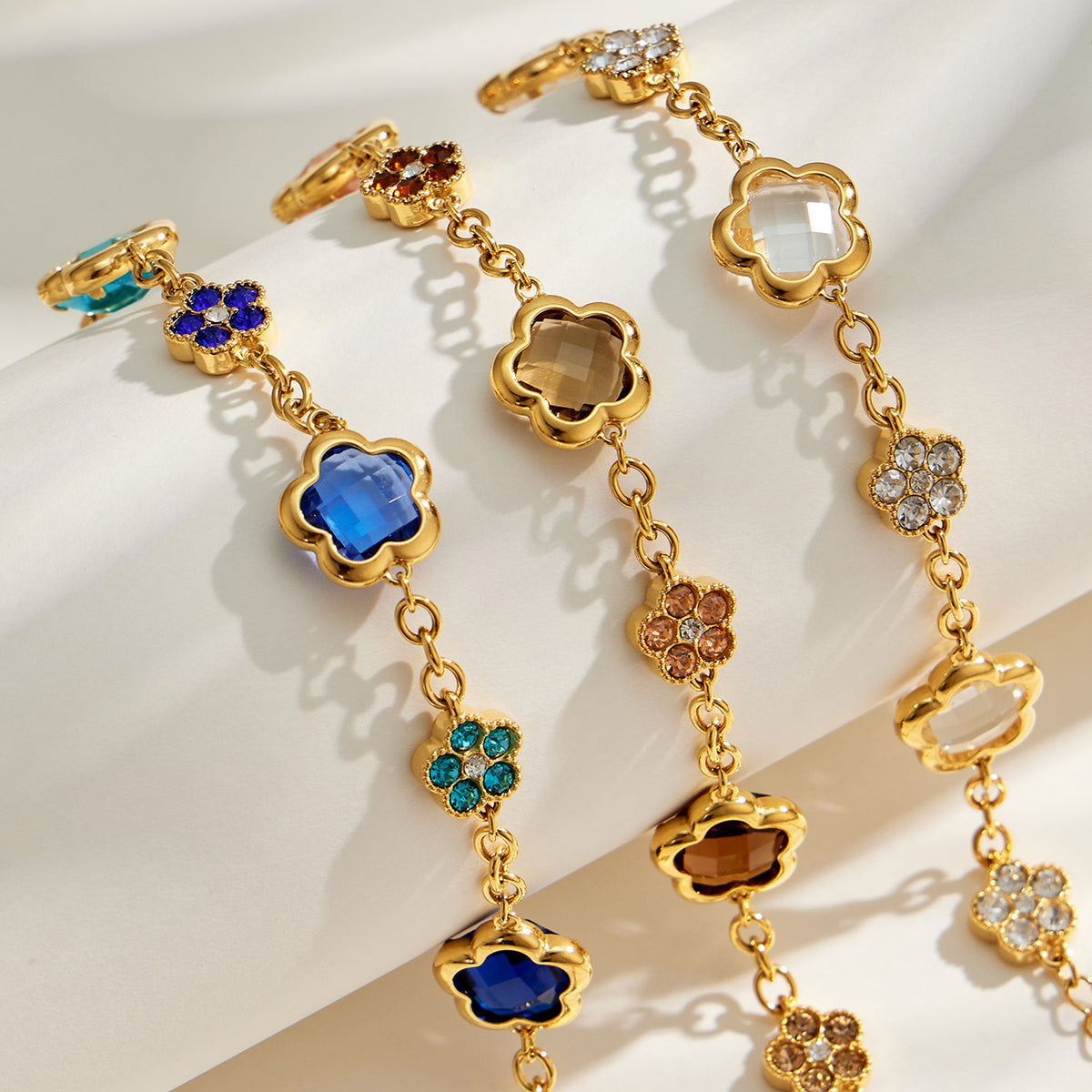 316L Stainless Steel 18K PVD Gold Clover Flower Jewelry Collection made with 316L stainless steel and 18K PVD gold finish for wholesale jewelry buyers - image 16