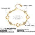 Bracelet / White Zircon花朵Gold / 5cm