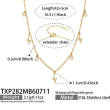 316L Stainless Steel 18K PVD Gold Clover Lightning Zircon Necklace made with 316L stainless steel and 18K PVD gold finish for wholesale jewelry buyers - image 7