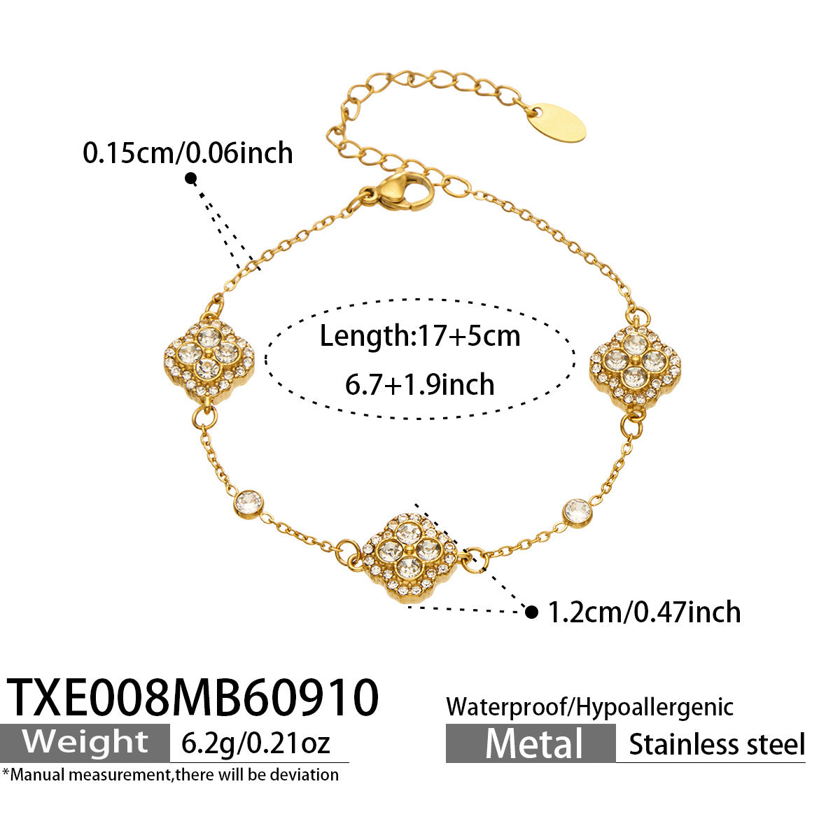 316L Stainless Steel 18K PVD Gold Clover Pendant Necklace made with 316L stainless steel and 18K PVD gold finish for wholesale jewelry buyers - image 16