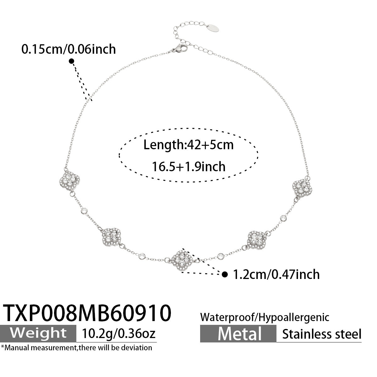 316L Stainless Steel 18K PVD Gold Clover Pendant Necklace made with 316L stainless steel and 18K PVD gold finish for wholesale jewelry buyers - image 17