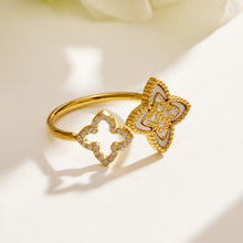 316L Stainless Steel 18K PVD Gold Clover Shell Ring Set made with 316L stainless steel and 18K PVD gold finish for wholesale jewelry buyers - image 10