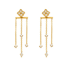 Elegant 316L Stainless Steel Clover Tassel Earring - Image 1
