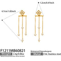 Long Zircon Tassel Gold / Earrings