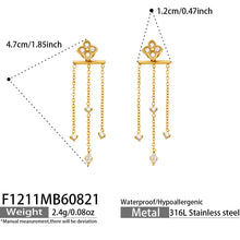 316L Stainless Steel 18K PVD Gold Clover Tassel Earring made with 316L stainless steel and 18K PVD gold finish for wholesale jewelry buyers - image 10
