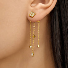 316L Stainless Steel 18K PVD Gold Clover Tassel Earring made with 316L stainless steel and 18K PVD gold finish for wholesale jewelry buyers - image 3