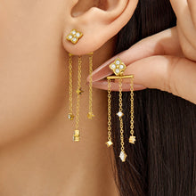 316L Stainless Steel 18K PVD Gold Clover Tassel Earring made with 316L stainless steel and 18K PVD gold finish for wholesale jewelry buyers - image 4