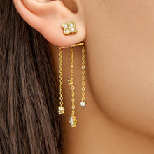 316L Stainless Steel 18K PVD Gold Clover Tassel Earring made with 316L stainless steel and 18K PVD gold finish for wholesale jewelry buyers - image 5