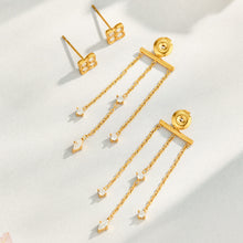 316L Stainless Steel 18K PVD Gold Clover Tassel Earring made with 316L stainless steel and 18K PVD gold finish for wholesale jewelry buyers - image 8