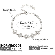 316L Stainless Steel 18K PVD Gold Clover Zircon Bracelet made with 316L stainless steel and 18K PVD gold finish for wholesale jewelry buyers - image 12