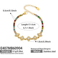 E407 / Gold / Multicolor Zircon