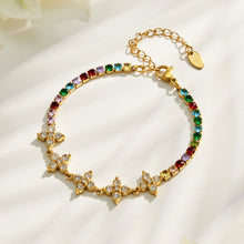 316L Stainless Steel 18K PVD Gold Clover Zircon Bracelet made with 316L stainless steel and 18K PVD gold finish for wholesale jewelry buyers - image 19