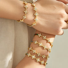 316L Stainless Steel 18K PVD Gold Clover Zircon Bracelet made with 316L stainless steel and 18K PVD gold finish for wholesale jewelry buyers - image 5