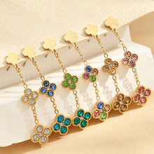 316L Stainless Steel 18K PVD Gold Clover Zircon Earrings made with 316L stainless steel and 18K PVD gold finish for wholesale jewelry buyers - image 15