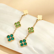 316L Stainless Steel 18K PVD Gold Clover Zircon Earrings made with 316L stainless steel and 18K PVD gold finish for wholesale jewelry buyers - image 17