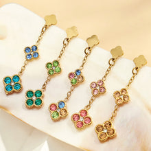 316L Stainless Steel 18K PVD Gold Clover Zircon Earrings made with 316L stainless steel and 18K PVD gold finish for wholesale jewelry buyers - image 18