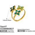 Green锆石Gold开口 / Size 7