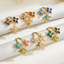 316L Stainless Steel 18K PVD Gold Clover Zircon Ring made with 316L stainless steel and 18K PVD gold finish for wholesale jewelry buyers - image 3