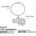 White Zircon Steel / Size 7