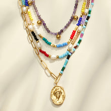 316L Stainless Steel 18K PVD Gold Colorful Natural Stone Necklace made with 316L stainless steel and 18K PVD gold finish for wholesale jewelry buyers - image 23