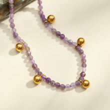 316L Stainless Steel 18K PVD Gold Colorful Natural Stone Necklace made with 316L stainless steel and 18K PVD gold finish for wholesale jewelry buyers - image 24