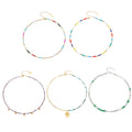 316L Stainless Steel 18K PVD Gold Colorful Natural Stone Necklace