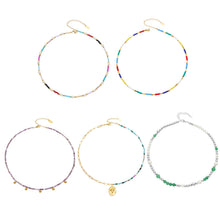 316L Stainless Steel 18K PVD Gold Colorful Natural Stone Necklace made with 316L stainless steel and 18K PVD gold finish for wholesale jewelry buyers - image 3