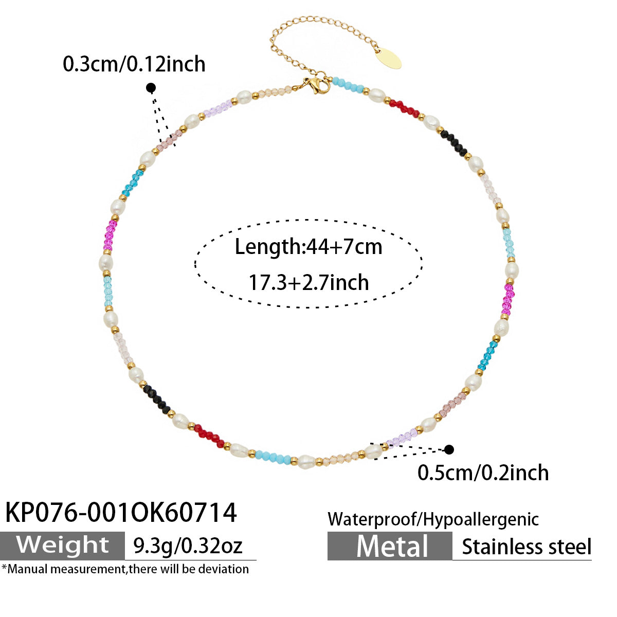 316L Stainless Steel 18K PVD Gold Colorful Natural Stone Necklace made with 316L stainless steel and 18K PVD gold finish for wholesale jewelry buyers - image 4