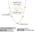 Necklace / Black Zircon Gold / 5cm