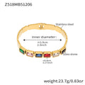 Z518 Golden Colored Glass Stone Bracelet