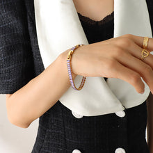 316L Stainless Steel 18K PVD Gold Colorful Zircon Bracelet made with 316L stainless steel and 18K PVD gold finish for wholesale jewelry buyers - image 11