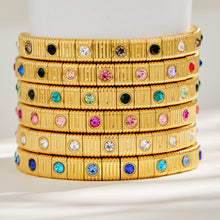 316L Stainless Steel 18K PVD Gold Colorful Zircon Bracelet made with 316L stainless steel and 18K PVD gold finish for wholesale jewelry buyers - image 14