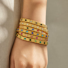 316L Stainless Steel 18K PVD Gold Colorful Zircon Bracelet made with 316L stainless steel and 18K PVD gold finish for wholesale jewelry buyers - image 21