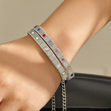 316L Stainless Steel 18K PVD Gold Colorful Zircon Bracelet made with 316L stainless steel and 18K PVD gold finish for wholesale jewelry buyers - image 22