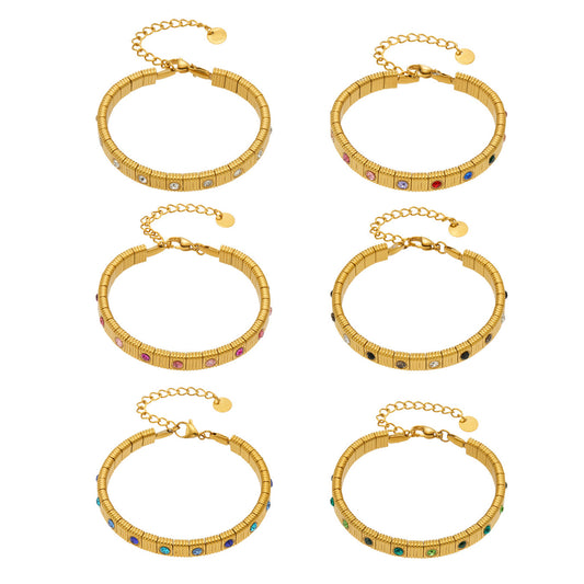Stunning white zircon bracelet