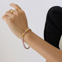 316L Stainless Steel 18K PVD Gold Colorful Zircon Bracelet made with 316L stainless steel and 18K PVD gold finish for wholesale jewelry buyers - image 6